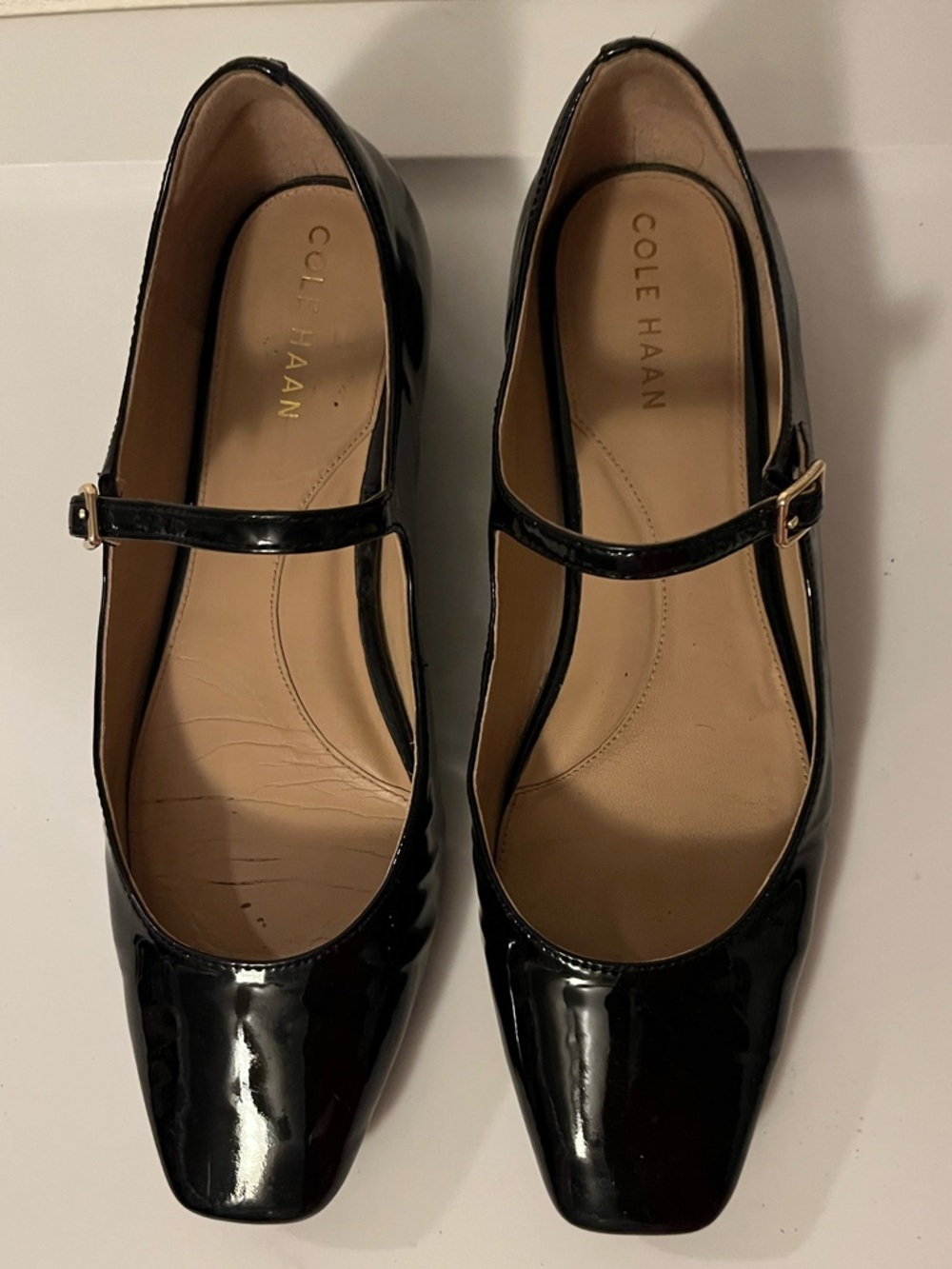 Cole Haan Black Patent Leather Mary Jane’s